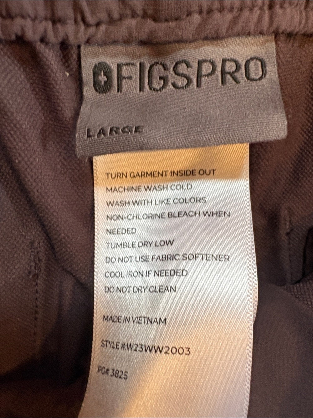 Figs Pro Women’s Wide-Leg Scrub Pants in deep plum (large) - Picture 2 of 10